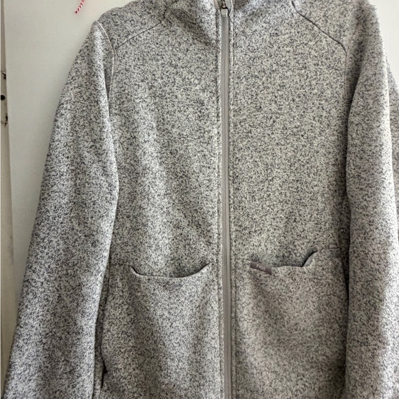 Figs On-Shift Sweater Knit Women's Gray Fleece Jacket $98 sz XL zip scrubs - Picture 4 of 12